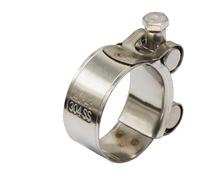 Motorcycle Exhaust Middle Motorcycle Exhaust Banjo Clamp Hose Clamps Clip for Slip-on Type Muffler Silencer 26-63mm Stainless Steel(40-43mm)