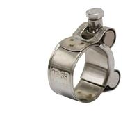 Motorcycle Exhaust Middle Motorcycle Exhaust Banjo Clamp Hose Clamps Clip for Slip-on Type Muffler Silencer 26-63mm Stainless Steel(32-35mm)