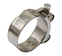Motorcycle Exhaust Middle Motorcycle Exhaust Banjo Clamp Hose Clamps Clip for Slip-on Type Muffler Silencer 26-63mm Stainless Steel(52-55mm)