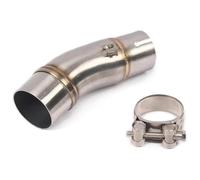 Motorcycle Exhaust Middle Pipe For Ninja 400 EX400 Z400 2017-2023 Motorbike Exhaust End Silencers Motorcycle Escape Muffler System Mid Link Pipe 51MM(Silver)