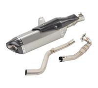 Motorcycle Exhaust Middle Pipe For X-ADV 750 X ADV750 2017-2023 Full System Motorcycle Exhaust Muffler Escape Modified Tube Header Front Link Pipe 51MM(Silver)