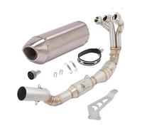 Motorcycle Exhaust Middle Pipe For Y&amaha For MT09 FZ09 2021 2022 Motorcycle Exhaust Escape Full System Modified Carbon Fiber Muffler With Catalyst Link Pipe(2)