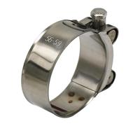 Motorcycle Exhaust Middle Pipe Motorcycle Exhaust Banjo Clamp Hose Clamps Clip for Slip-on Type Muffler Silencer 26-63mm Stainless Steel(56-59mm)