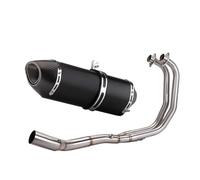 Motorcycle Exhaust Moto Full Systems Front Middle Link Pipe Muffler For Yamaha YZF R3 R25 MT03 Accessories Modified Adapter(E carbon)