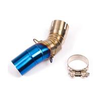 Motorcycle Exhaust Muffler 51mm Motorcycle Exhaust Middle Link Pipe Section Muffler For Kawasaki For Z900 2017 2018 2019 2020 2021(17-19 Blue)