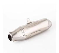 Motorcycle Exhaust muffler Compatible With Suzuki For DR650S Motorcycle Exhaust Pipe Right Left Side Muffler 51mm Slip On Line Middle Link Tube Parts(Left)