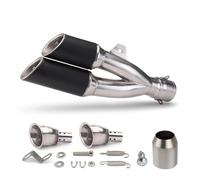 Motorcycle Exhaust Muffler For B&MW G310GS G 310 GS 51MM Motorcycle Exhaust Muffler Double Outlet Tail Silencer Tube(A)