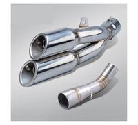 Motorcycle Exhaust Muffler For Benelli Leoncino 250 Leoncino250 For Benelli 502c TRK502C TRK 502C Motorcycle Exhaust Muffler Mid Link Pipe With AK Double Out Exhaust Motorcycle Exhaust Muffler Pipe(Ty