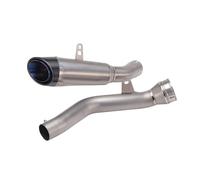 Motorcycle Exhaust Muffler For Kawasaki For X10r Modified Titanium Alloy Middle Link Pipe With Integrated Mid Tail Carbon Tip Muffler
