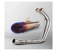 Motorcycle Exhaust Muffler For MT07 For FZ07 For XSR700 TRACER 7 R7 2014-2025 Escape Manifold Project Muffler With DB Killer Motorcycle Full Exhaust System(C 14-24 ONE O2S)