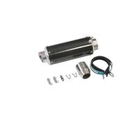 Motorcycle Exhaust Muffler For MT07 R3 CBR1000 Scooter Racing Escape Moto Silencieux 51mm Universal Motorbike Exhaust Silencer Carbon Fiber Muffler(GD072C-01-200white)