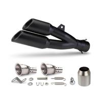 Motorcycle Exhaust Muffler For Suzuki DL650 DL 650 51MM Motorcycle Exhaust Muffler Double Outlet Tail Silencer Tube(B)