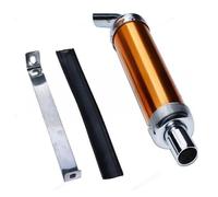 Motorcycle Exhaust Muffler Link Pipe Adapter Universal 28mm Exhaust Muffler Silencer Pipe For ATV For Street Scooter For Motocross For 50-125CC Motorcycle Parts Fit Inlet(Yellow)