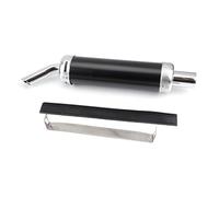 Motorcycle Exhaust Muffler Link Pipe Adapter Universal 28mm Exhaust Muffler Silencer Pipe For ATV For Street Scooter For Motocross For 50-125CC Motorcycle Parts Fit Inlet(Black)