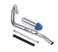 Motorcycle Exhaust Muffler Metal Motorcycle Exhaust Muffler Silencer Pipe and Clamp Gasket Kit Universal for 110CC 125CC 140CC Motorbike