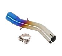 Motorcycle Exhaust Muffler Modified Escape For SUZUKI For DL250 For GSX250R Moto Mid Stainless Steel Middle Link Pipe 50.8MM Silencer Eliminator(Blue)