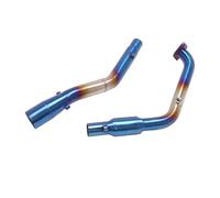 Motorcycle Exhaust Muffler Motorcycle Exhaust Muffler Escape Front Link Pipe Hader Connection 51mm For Y&amaha YZF R15 R125 MT-15 V3 V4 2020-2024(BLUE)