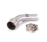 Motorcycle Exhaust Muffler Motorcycle Exhaust Muffler System Middle Link Pipe Slip On Tubo Escape For Y&amaha YZF-R3 R25 MT-03 2015-2021(Silver b)
