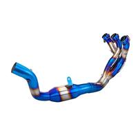 Motorcycle Exhaust Muffler Silencer Pipe Motorcycle Exhaust Front Link Pipe Connect 51mm Silencer Muffler Slip On For MT-09 MT09 V3 FZ-09 XSR900 2021 2022(Blue)