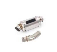 Motorcycle Exhaust Muffler Tail Pipe Mid Connect Tube Slip On 51mm With DB Killer Stainless Steel For VOGE Q250 Q 250 2023