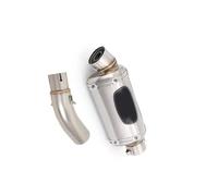 Motorcycle Exhaust Muffler Tail Pipe Mid Connect Tube Slip On 51mm With DB Killer Stainless Steel For VOGE Q250 Q 250 2023