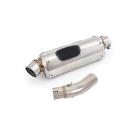 Motorcycle Exhaust Muffler Tail Pipe Mid Connect Tube Slip On 51mm With DB Killer Stainless Steel For VOGE Q250 Q 250 2023