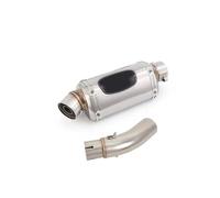 Motorcycle Exhaust Muffler Tail Pipe Mid Connect Tube Slip On 51mm With DB Killer Stainless Steel For VOGE Q250 Q 250 2023