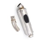 Motorcycle Exhaust Muffler Tail Pipe Mid Connect Tube Slip On 51mm With DB Killer Stainless Steel For VOGE Q250 Q 250 2023