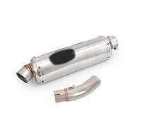 Motorcycle Exhaust Muffler Tail Pipe Mid Connect Tube Slip On 51mm With DB Killer Stainless Steel For VOGE Q250 Q 250 2023