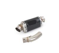 Motorcycle Exhaust Muffler Tail Pipe Mid Connect Tube Slip On 51mm With DB Killer Stainless Steel For VOGE Q250 Q 250 2023