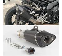Motorcycle exhaust pipe 1 Set For DUKE 690 For KAWASAKI Z900 ZX-10R 51mm-61mm Motorcycle Exhaust Pipe Muffler(Black- Silver)
