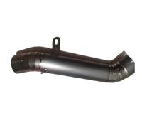Motorcycle exhaust pipe 2 Choice Motorcycle Part Street Fit For Aprilia RSV4 60mm Inlet Diameter 42cm Middle Link Exhaust Pipe Stainless Steel Muffler(Titan)
