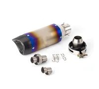 Motorcycle Exhaust Pipe 51mm Universal Motorcycle Exhaust Pipe Carbon Fiber Exhaust Escape Muffler With DB Killer(Type A2)