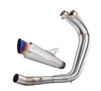 Motorcycle exhaust pipe Compatible With For MT07 For FZ07 For XSR700 2014-2024 Motorcycle For Escape Front Link Pipe With Exhaust Half Muffler Slip On