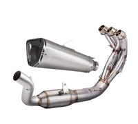 Motorcycle exhaust pipe Compatible With For MT09 For MT-09 For V3 2021-2023 Motorcycle Full Exhaust Front Link Pipe Carbon Muffler Slip On Tube Set(C)