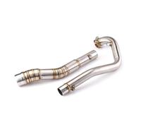 Motorcycle exhaust pipe Compatible With For Y15ZR For Exciter 150 Motorcycle Slip On Front Link Pipe Exhaust 51MM Interface For Connect Muffler Tube Kit(Type A)