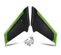 Motorcycle Exhaust Pipe Fairing Winglets Fin Trim Cover Motorcycle Wing Protector For KAWASAKININJA250/3000/400/650 ZX6R ZX10R For Ninja 1000SX(Green)