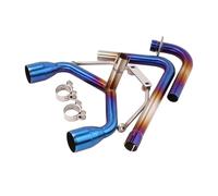 Motorcycle exhaust pipe Fit For Honda MSX125 MSX 125 SF125 Motorcycle Exhaust Full System Modify Double Hole Muffler 51mm(Type I)