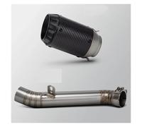motorcycle exhaust pipe For Aprilia For RSV4 RS-V4 2009-2014 Motorcycle Slip On Line Exhaust Modify Escape Racing Kit Adapter Middle Pipe Carbon Muffler(K)