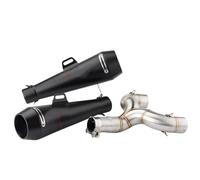 Motorcycle Exhaust Pipe For Benelli For 600 For BN 600 2pcs 51mm Motorbike Motocross Exhaust Motorcycle Middle Pipe Escape + 1pcs Muffler Exhaust Mid Link Pipe