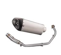 Motorcycle exhaust pipe For CB150R For CBR150R 2017 2018 2019 2020 2021 Motorcycle Exhaust Pipe Full Slip On Oblique Triangle Carbon Muffler Front Link Pipe(B)
