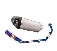 Motorcycle exhaust pipe For CB150R For CBR150R 2017 2018 2019 2020 2021 Motorcycle Exhaust Pipe Full Slip On Oblique Triangle Carbon Muffler Front Link Pipe(D)