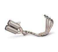 Motorcycle exhaust pipe For CBR650F For CBR650R Motorcycle Complete Full Set Exhaust Double Exit With Net Muffler Front Link Pipe Slip On Line