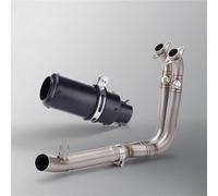 Motorcycle exhaust pipe For CFMOTO 450SR 450 SR Motorcycle Exhaust Using 51mm Muffler On The Front Link(Black- Silver)