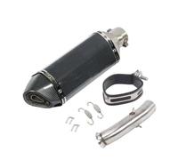 Motorcycle Exhaust Pipe For DUKE 125 250 390 RC390 2017-2020 51mm Muffler Slip On Escape Tube Silencer Middle Link Pipe Exhaust Silencer(Color 7)
