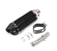 Motorcycle Exhaust Pipe For DUKE 125 250 390 RC390 2017-2020 51mm Muffler Slip On Escape Tube Silencer Middle Link Pipe Exhaust Silencer(Color 12)