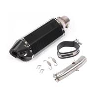 Motorcycle Exhaust Pipe For DUKE 125 250 390 RC390 2017-2020 51mm Muffler Slip On Escape Tube Silencer Middle Link Pipe Exhaust Silencer(Color 13)