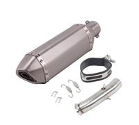 Motorcycle Exhaust Pipe For DUKE 125 250 390 RC390 2017-2020 51mm Muffler Slip On Escape Tube Silencer Middle Link Pipe Exhaust Silencer(Color 2)