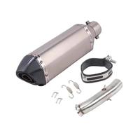 Motorcycle Exhaust Pipe For DUKE 125 250 390 RC390 2017-2020 51mm Muffler Slip On Escape Tube Silencer Middle Link Pipe Exhaust Silencer(Color 3)