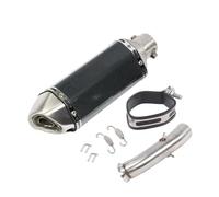 Motorcycle Exhaust Pipe For DUKE 125 250 390 RC390 2017-2020 51mm Muffler Slip On Escape Tube Silencer Middle Link Pipe Exhaust Silencer(Color 5)